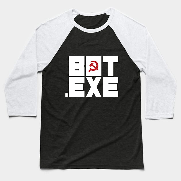 BOT.EXE Baseball T-Shirt by MEMEorDIE